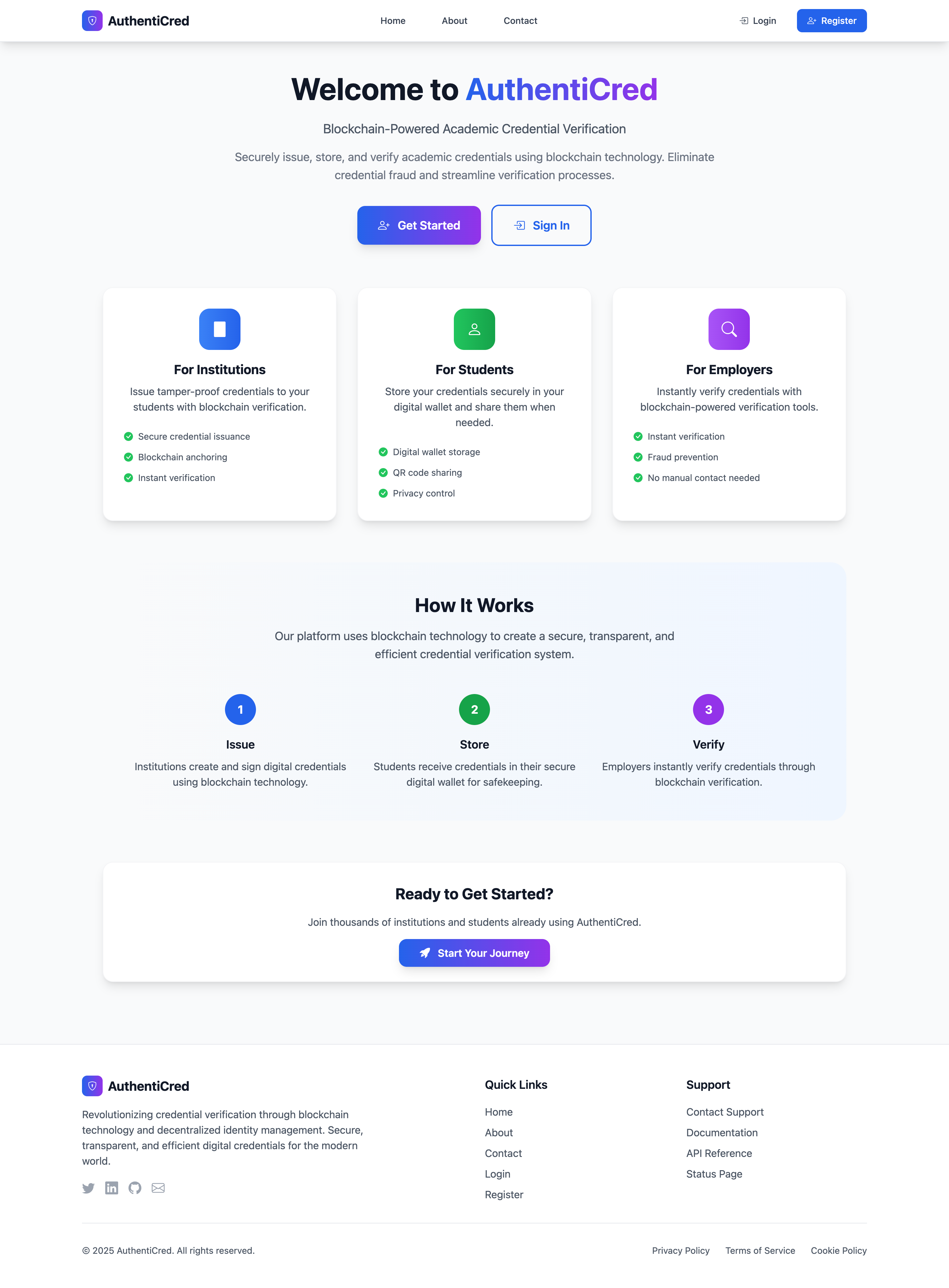 AuthentiCred Platform
